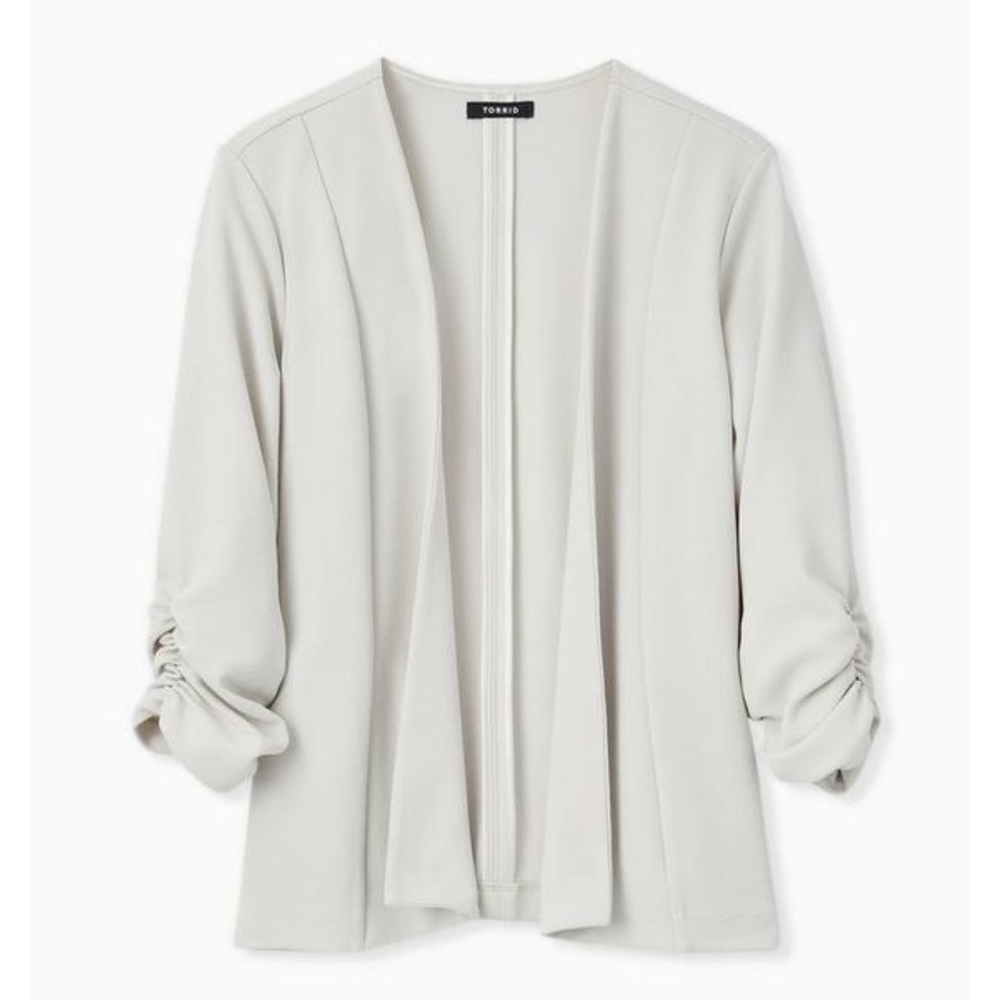 Torrid knit crepe drape blazer